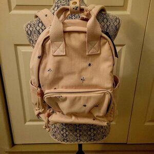Universal Thread Mini Dome Backpack Cream Corduroy With Floral Embroidery